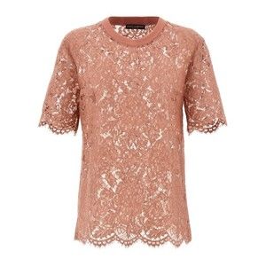 Dolce & Gabbana Intricate Floral Lace T-Shirt With Scalloped Hem - NWT